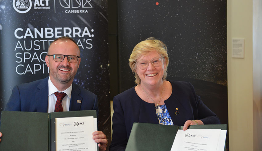 Space Agency and ACT sign industry development MoU 