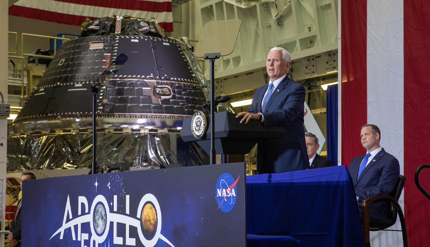 US VP unveils NASA Artemis 1 spacecraft as moon race heats up