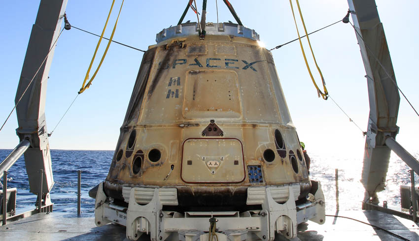 Splashdown for latest SpaceX Dragon resupply mission