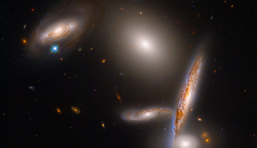 Hubble’s birthday image shows galaxies in a ‘gravitational dance’