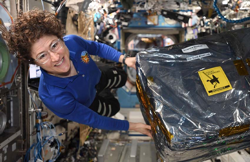 Astronauts lend a helping hand to coolest experiment on ISS