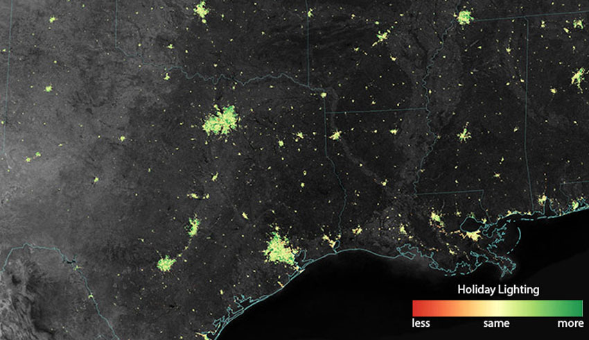 Raytheon VIIRS space sensors reveals closer look at holiday lights
