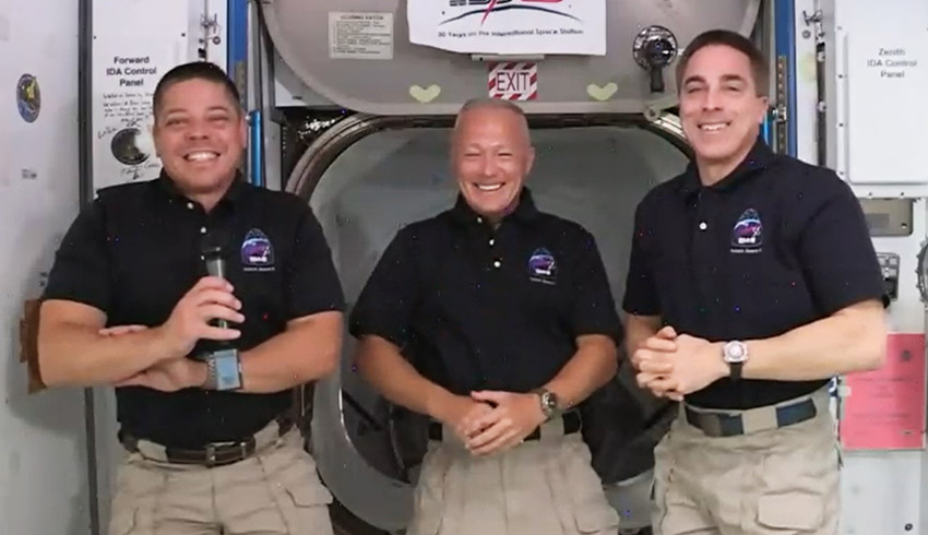 Historic SpaceX Dragon astronauts settle in at International Space Station
