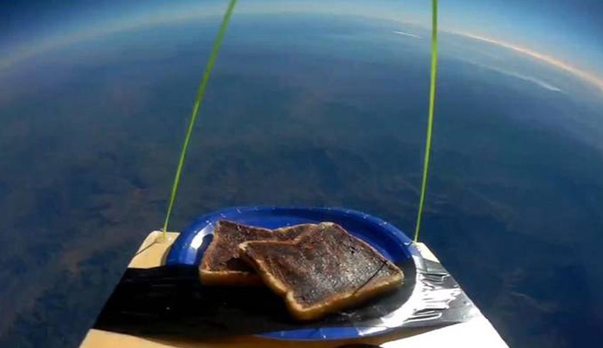 Students dispatch Vegemite toast to the edge of space